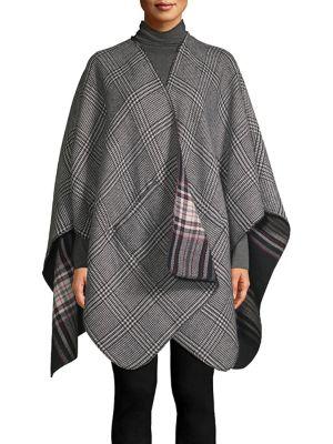 Steve Madden Plaid-print Reversible Ruana