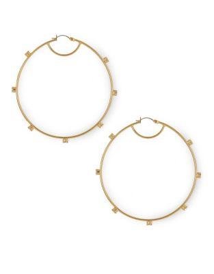 Vince Camuto Bold Hoops Crystal-embellished Hoop Earrings