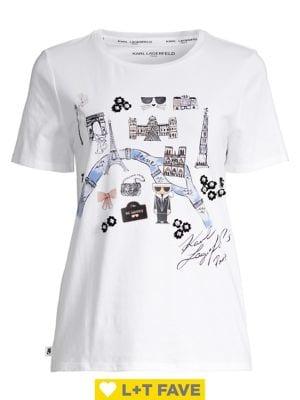 Karl Lagerfeld Paris Ann 2.0 Graphic Tee