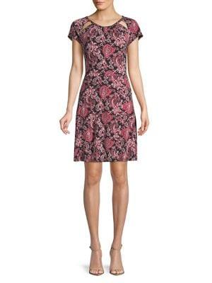 Michael Michael Kors Floral Short Sleeve Dress