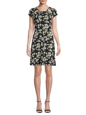 Michael Michael Kors Floral Cut-out Shift Dress