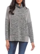 Karen Kane Contrast Pocket Turtleneck Top