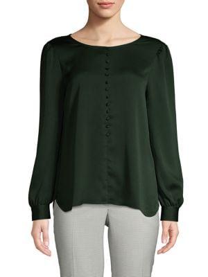 Vince Camuto Puffed-sleeve Roundneck Top
