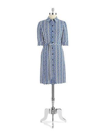 Maggy London Patterned Shirt Dress