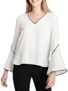 Calvin Klein Plus Bell Sleeve Blouse