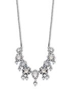 Marchesa Rhodium, Opal, And 6mm-8mm Simulated Faux Pearl Silver-plated Corded Frontal Necklace