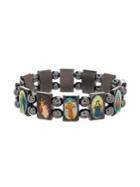 Lord & Taylor Stainless Steel Religious Charm Stretch Bracelet