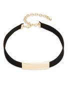 Design Lab Lord & Taylor Bar Accented Velvet Choker Necklace