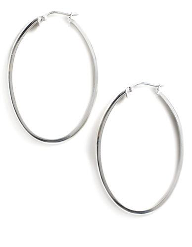 Lord & Taylor Sterling Silver Oval Hoop Earrings