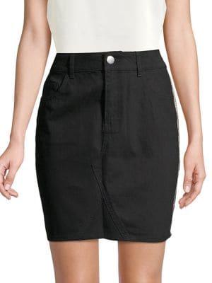 Dorothy Perkins Side Stripe Cotton Mini Skirt