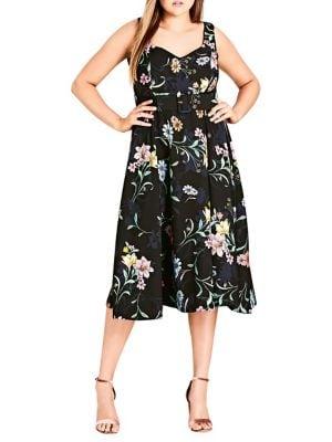 City Chic Plus Love Sketch Dress
