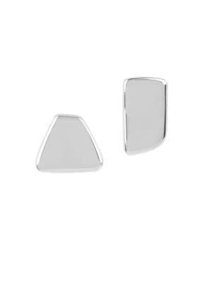 Robert Lee Morris Soho Purple Rain Geometric Mismatched Stud Earrings