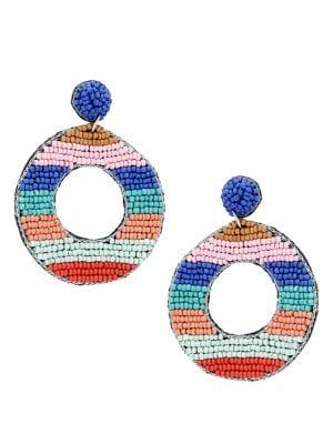 Design Lab Beaded Circle Earrings