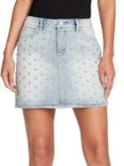 Skinny Girl Studded Denim Mini Skirt