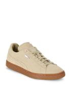 Puma Round Toe Low-top Suede Sneakers