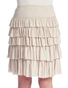 Context Flared Linen Blend Skirt