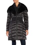 Laundry By Shelli Segal Faux Fur-accented Puffer Coat