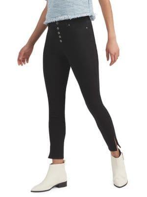 Zeza B High-rise Button Fly Denim Leggings