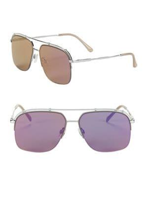 Circus By Sam Edelman 57mm Square Aviator Sunglasses