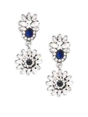 Design Lab Multi-stone Double Drop Earrings