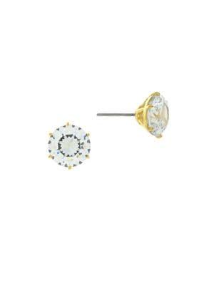 Etienne Aigner Goldtone And Cubic Zirconia Stud Earrings