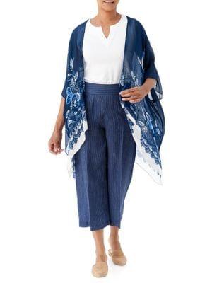 Olsen Santorini Printed Kimono