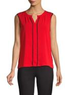 Calvin Klein Contrast-trimmed Sleeveless Top