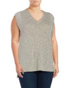 B Collection By Bobeau Plus Marled Knit Top