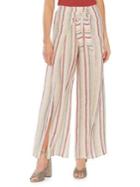 Vince Camuto Canyon Striped Tie-front Linen Pants