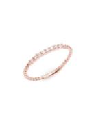 Lord & Taylor 14k Rose Gold And Diamond Twist Ring