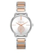 Michael Kors Portia Crystal And Stainless Steel Bracelet Watch