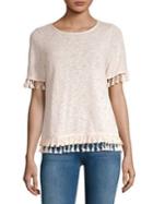 Lord & Taylor Tasseled Short-sleeve Top