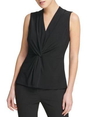 Donna Karan Fall 18 Center Knot Top