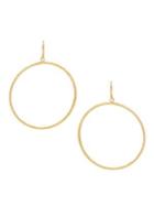 Lord & Taylor 14k Yellow Gold Circle Dangle Earrings