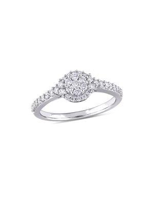 Sonatina 14k White Gold & 0.5 Tcw Diamond Composite Halo Engagement Ring