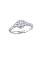 Sonatina 14k White Gold & 0.5 Tcw Diamond Composite Halo Engagement Ring