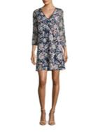 Adrianna Papell Embroidered Shift Dress