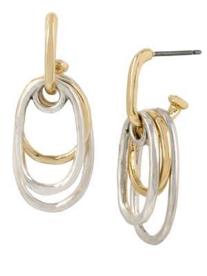 Robert Lee Morris Shaky Two-tone Oval Drop Earring