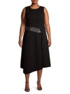 Calvin Klein Plus Asymmetric A-line Dress