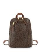 Calvin Klein Large Monogram Hudson Leather Backpack