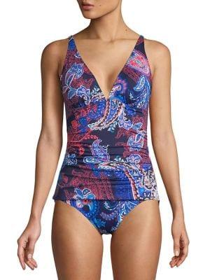 Tommy Bahama Paisley-print One-piece Swimsuit