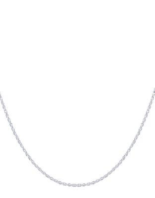 Lord & Taylor 16 Loose Rope Sterling Silver Chain Necklace
