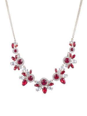 Givenchy Goldplated And Crystal Cluster Frontal Necklace