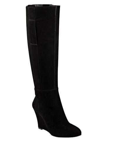 Nine West Orsella Suede Tall Wedge Boots