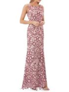 Js Collections Floral-embroidered Gown