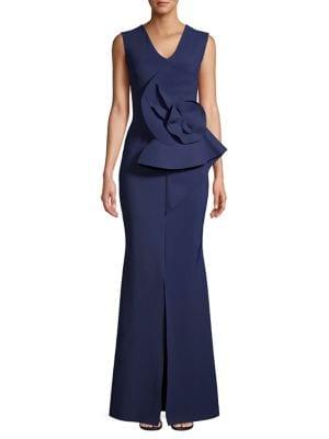 Chiara Boni La Petite Robe V-neck Sleeveless Gown