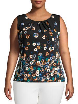 Calvin Klein Floral Printed Sleeveless Top