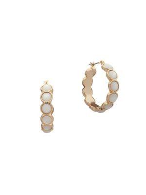 Ralph Lauren Goldtone Titanium Hoop Earrings