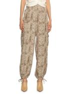 Walter Baker Python-print Boyfriend Pants