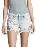 Blanknyc Embroidered Denim Cut-off Shorts